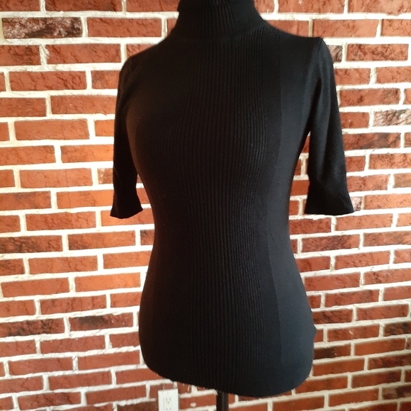 90s black turtleneck pullover - Picture 3 of 3